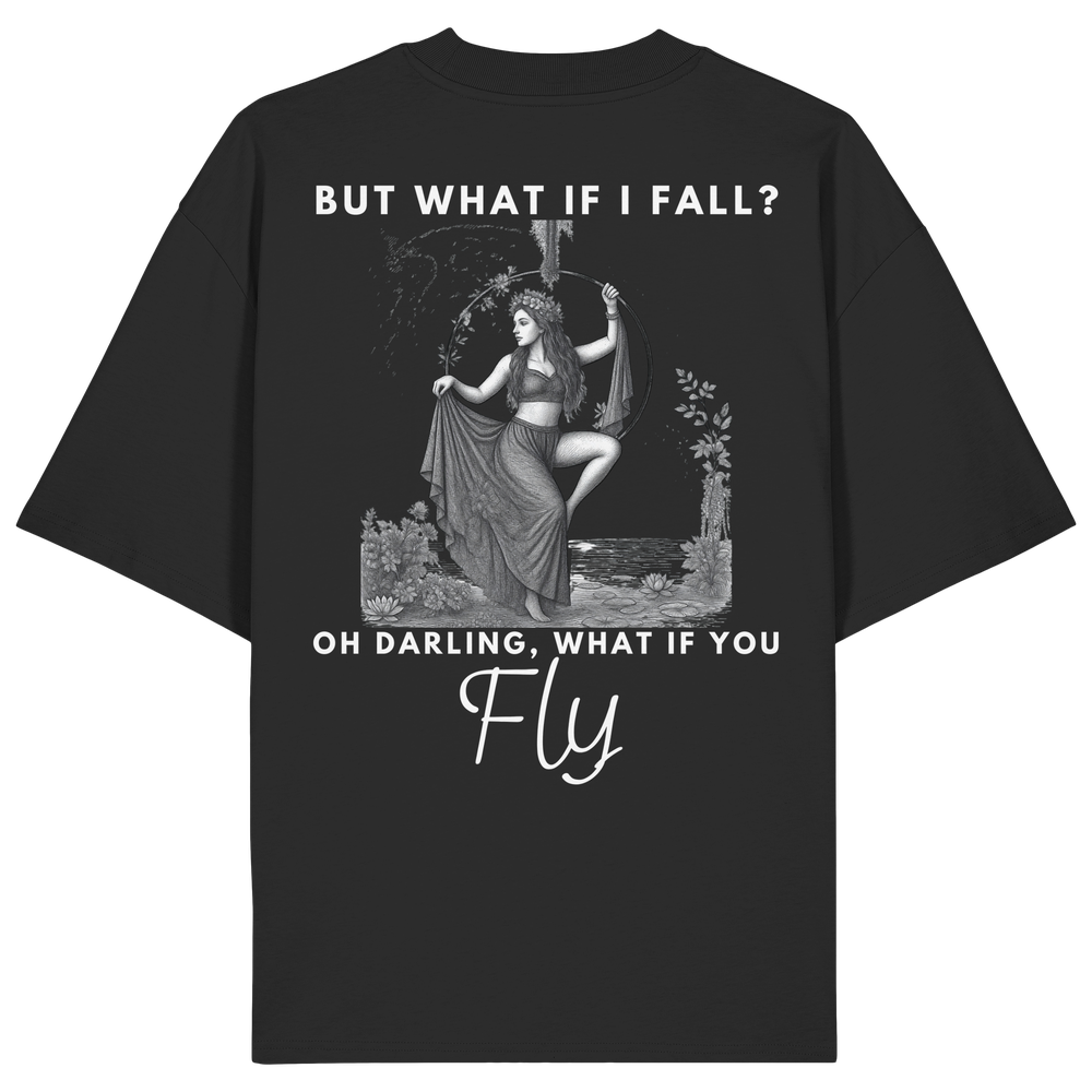 Unisex oversized "what if i fall hoop" - Organic Oversize Shirt – Bild 2