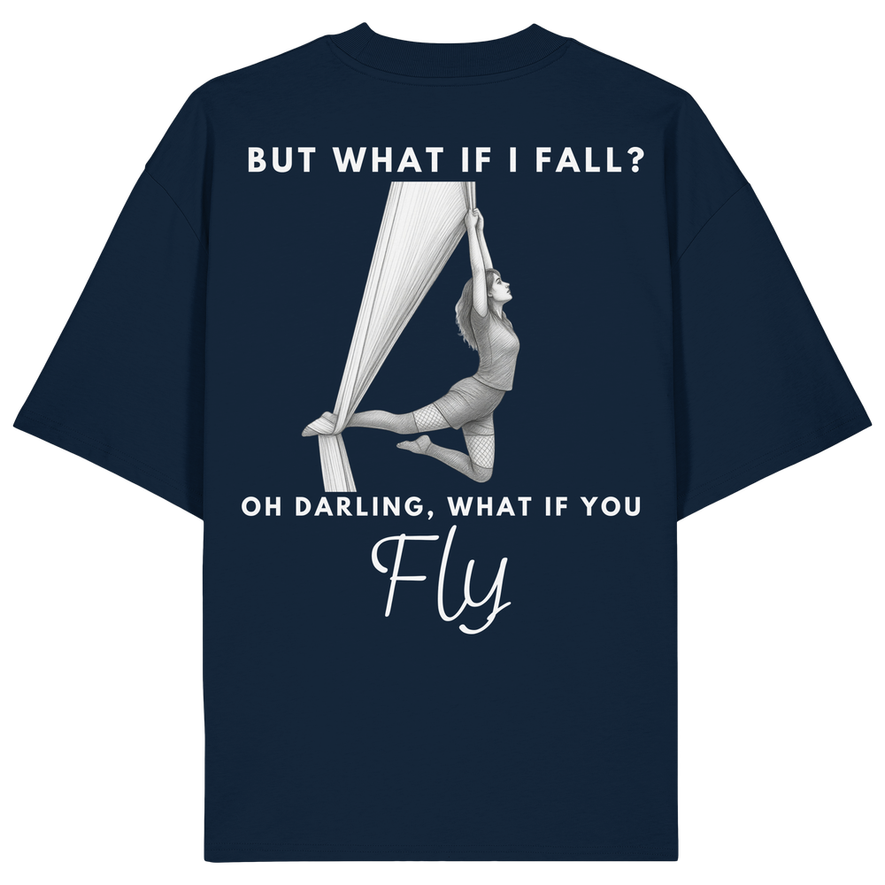 Unisex oversized "what if i fly silk" - Organic Oversize Shirt – Bild 6