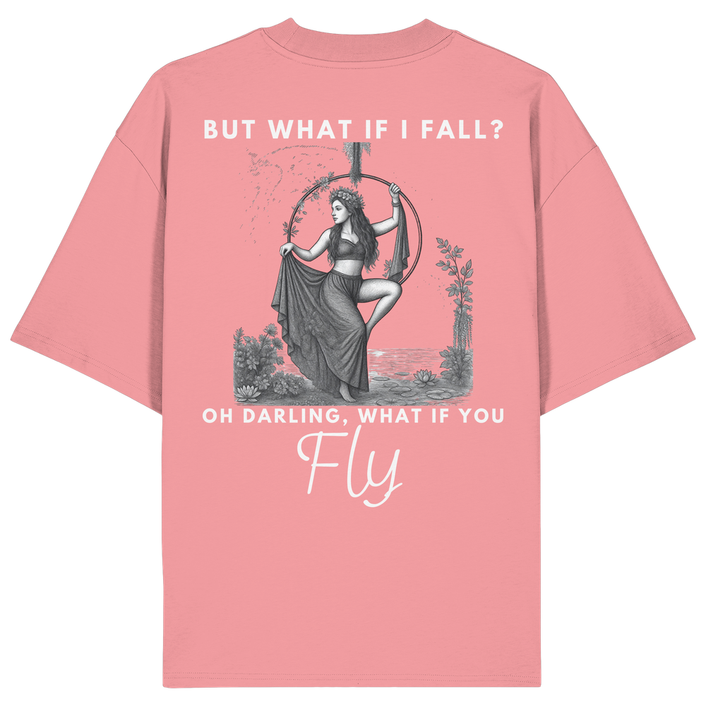 Unisex oversized "what if i fall hoop" - Organic Oversize Shirt – Bild 8